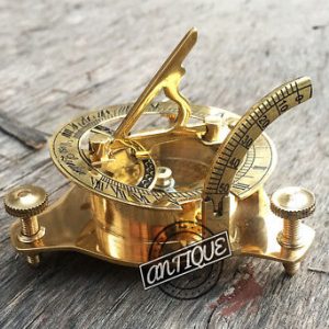 Vintage London west maritime antique SUNDIAL COMPASS brass nautical Christmas Gi