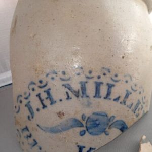 RARE JH Miller stoneware Brandenburg Ky shards only blue cobalt see description