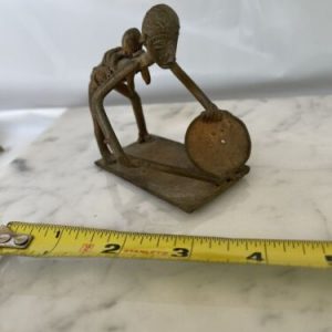 Akan Ashanti Bronze Brass Gold Mother Ghana West African Figurine VTG ESTATE