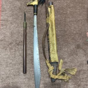 Antique Mandau Dayak Borneo Headhunter Sword Ethnographic Tribal Pacifc Oceanic