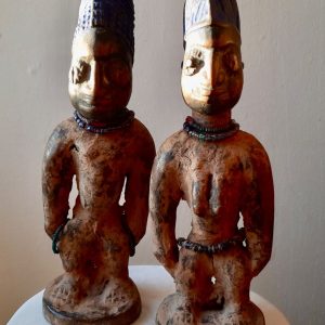 OYO group, pair of male and female ERI IBEJI, Yoruba, Nigeria, Africa