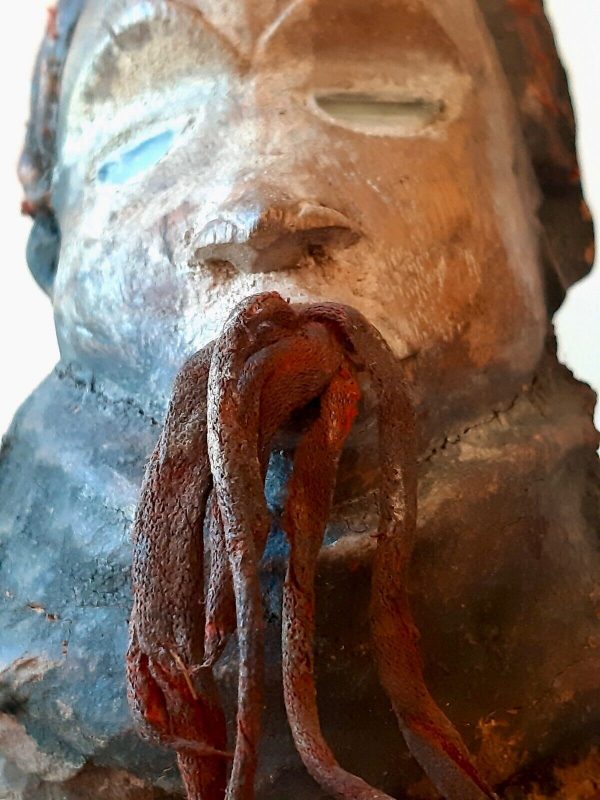 NKISI, wooden fetish power figure, BAKONGO, Dem. Rep. Congo, Africa