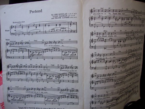 Vintage, Antique, Music, Piano, Pretend, Nat King Cole, Music To Watch Girls By
