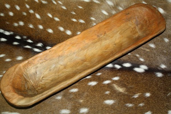 * Carved Wooden Dough Bowl Primitive Wood Trencher Tray Rustic Home Decor 18-22"
