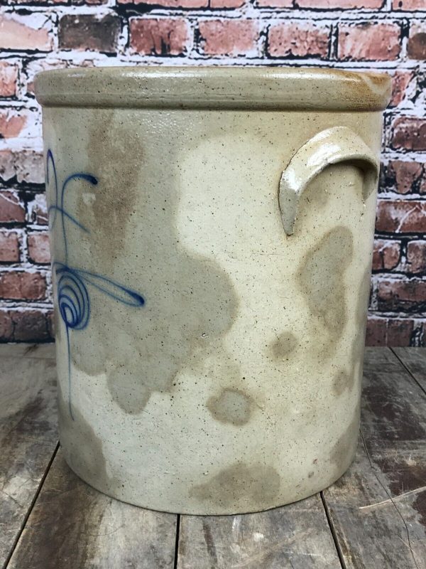 Antique Salt Glazed Bee Sting Stoneware Crock #4, AS-IS