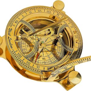 Vintage London west maritime antique SUNDIAL COMPASS brass nautical Christmas Gi