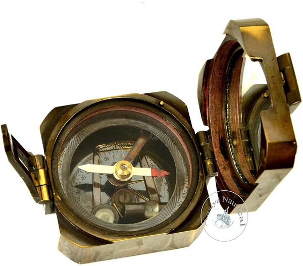 Kelvin & Hughes Natural Sine Brunton 1917 Compass Brass Mining Compasses
